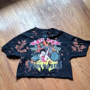 Betty Boop Black and Orange Short Sleeve Tee